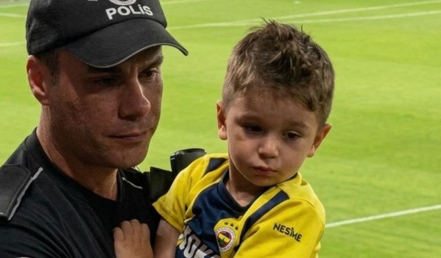 Mustafa Çiftçi’den minik taraftara sahip çıkan polise teşekkür!