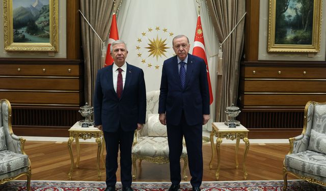 Cumhurbaşkanı Erdoğan, Mansur Yavaş'la Görüştü!