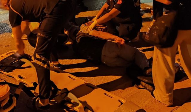 Edirne'de motosiklet yayaya çarptı