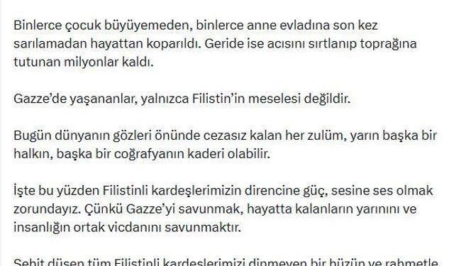 Emine Erdoğan’dan Gazze mesajı