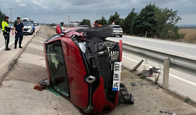 Karacabey'de otomobili kanala düştü