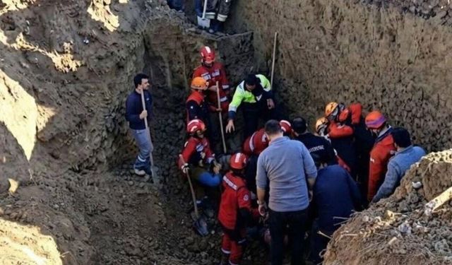 Polatlı’da su kanalı çalışmasında göçük