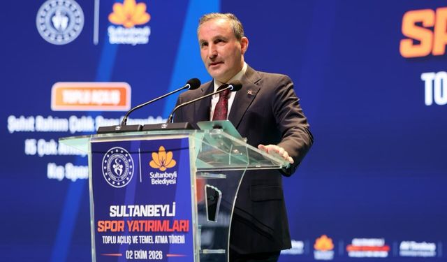 Sultanbeyli'de spor yatırımları için toplu açılış ve temel atma töreni