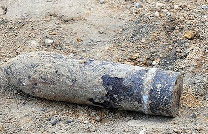 Erzurum'da asırlık top mermisi bulundu