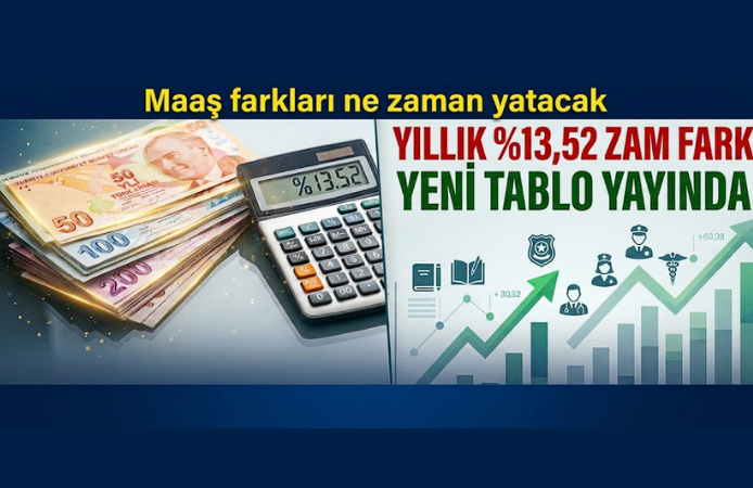 Yeni Maaş Tabloları Netleşti: Memur ve Emekliye Yüzde 13,52 Zam!