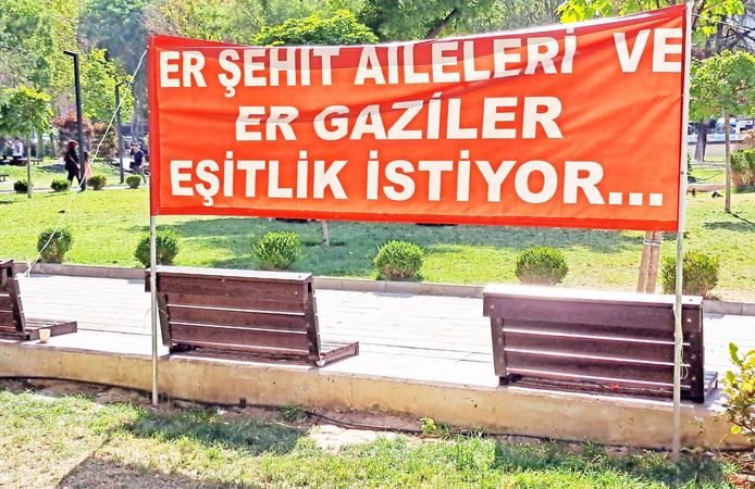 Güvenpark'ta Hak Nöbeti: Er gazileri eşit hak istiyor