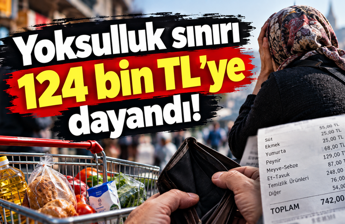 Yoksulluk sınırı 124 bin TL’ye dayandı!