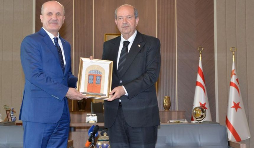 YÖK Başkanı Özvar, KKTC Cumhurbaşkanı Tatar ile görüştü