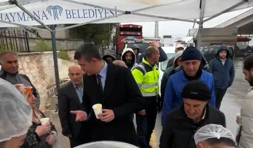 Haymana'da ilk pazara çorba ikramı