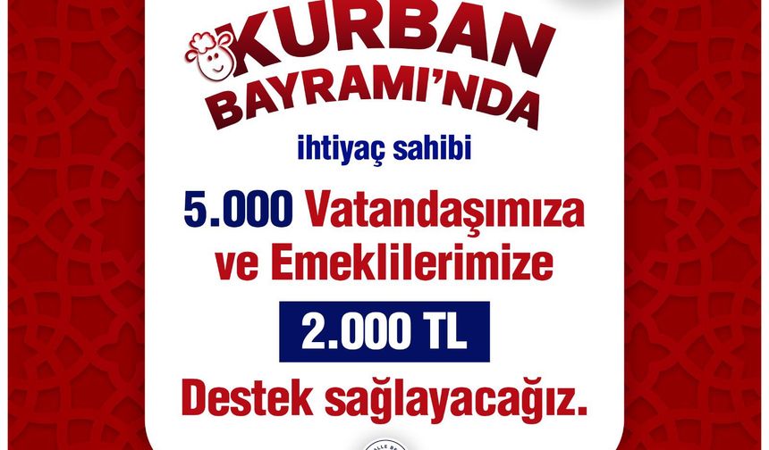 Yenimahalle Belediyesi'nden 2 bin TL yardım!