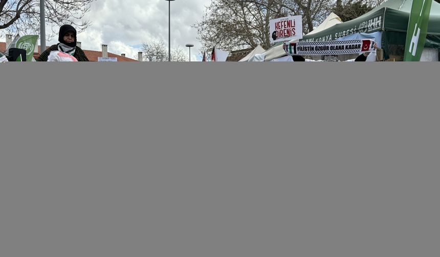 Konya'da İsrail'in Gazze saldırılarına protesto!