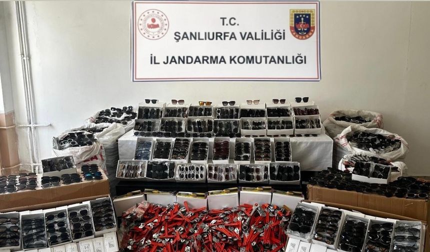 Şanlıurfa’da kaçak imitasyon gözlük ele geçirildi