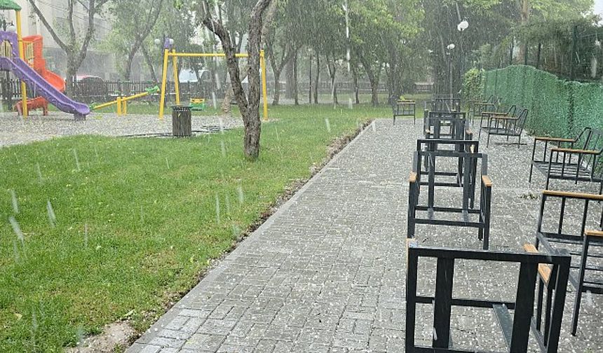 Düzce’de dolu yağdı