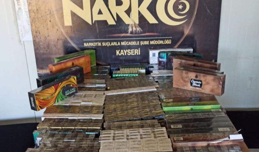 Kayseri'de 1060 Adet Kaçak Sigara Ele Geçirildi