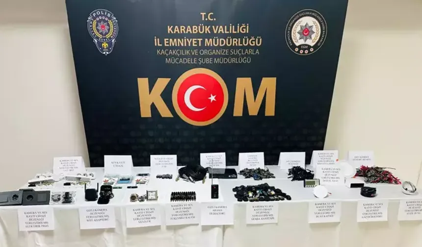 Karabük'te 'casus kamera' operasyonu