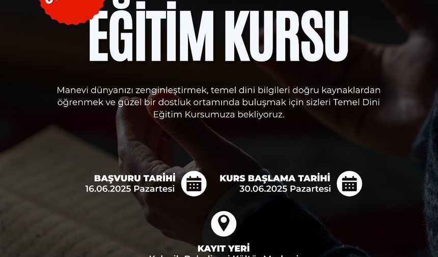Kalecik Belediyesinden Temel Dini Eğitim Kursu
