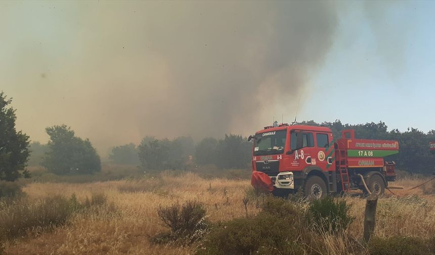 Çanakkale Ezine’de Tarım Arazisinde Yangın