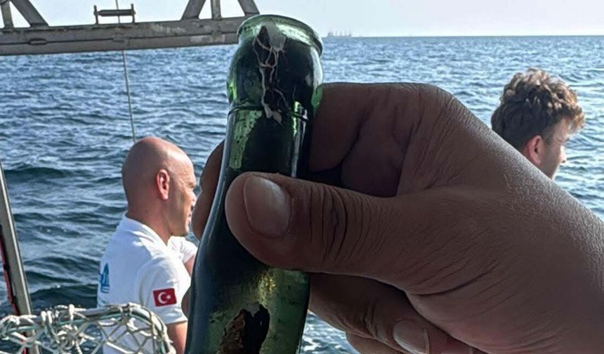 110 yıllık şarap şişesi gün yüzüne çıkarıldı