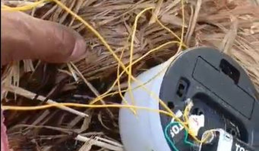 Buğday tarlasında, yangın çıkaran elektronik düzenek!