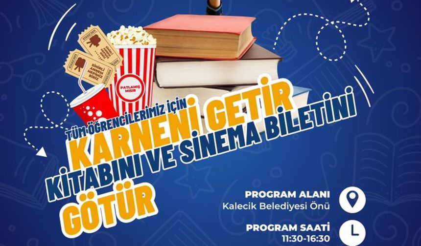 Kalecik'de "Karneni Getir Kitap ve Sinemanı Götür" ödülü