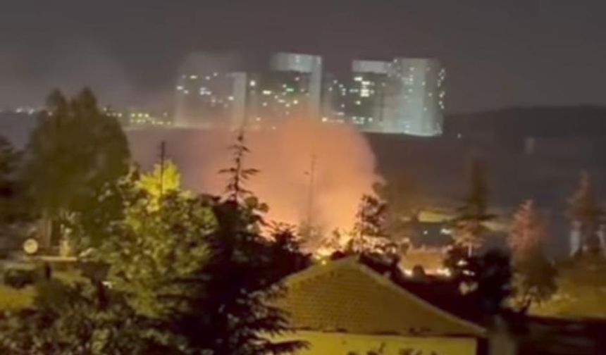 Ankara Kayaş'ta yangın paniği!
