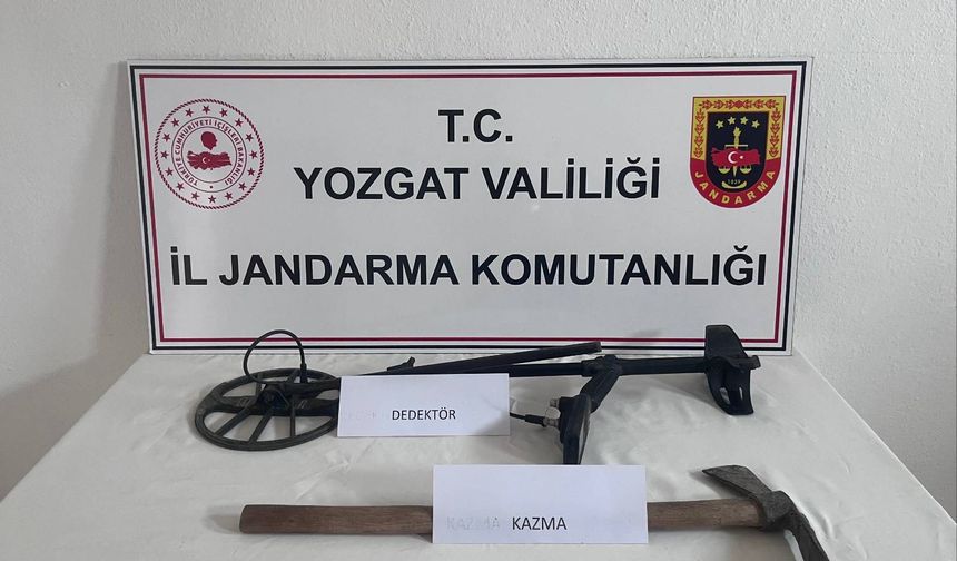 Yozgat'ta izinsiz kazı yapan şüpheli yakalandı!