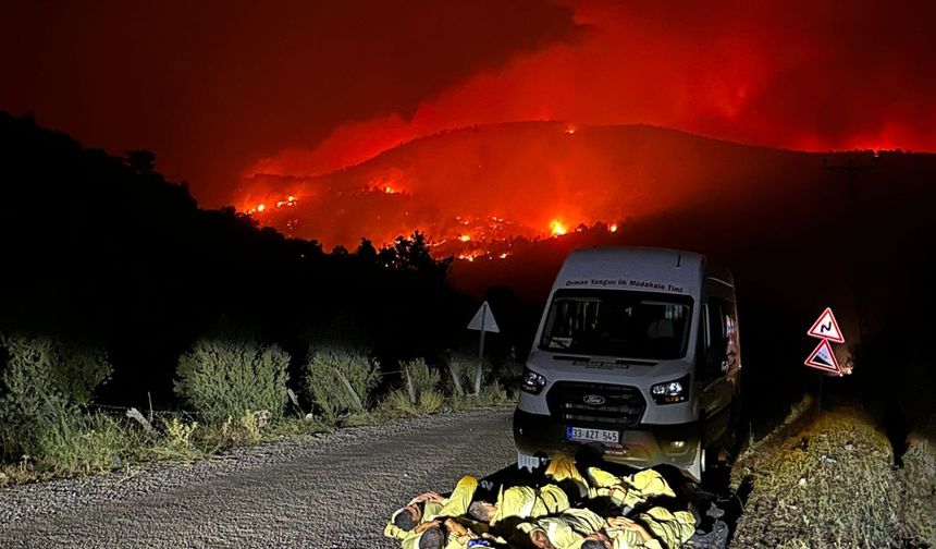 Mersin'de orman yangını, kaynak çalışması sırasında çıkmış