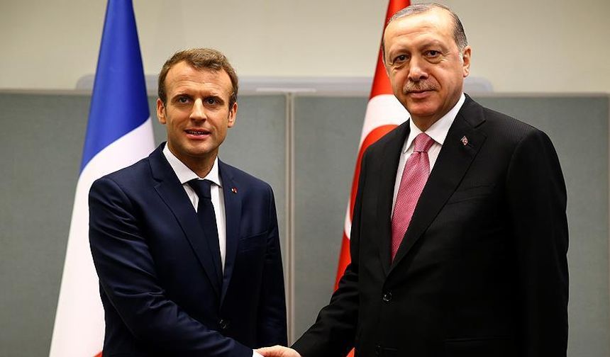 Erdoğan, Macron ile Görüştü