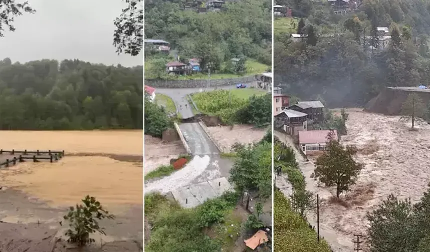 Artvin Borçka’da Şiddetli Yağış: Köy Yolları ve Piknik Alanları Sular Altında