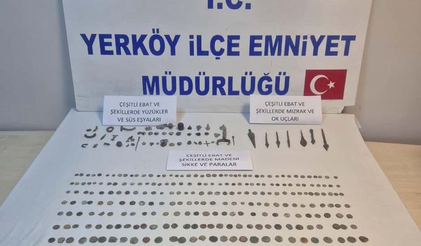 Yerköy’de 328 Sikke ve 56 Obje Ele Geçirildi