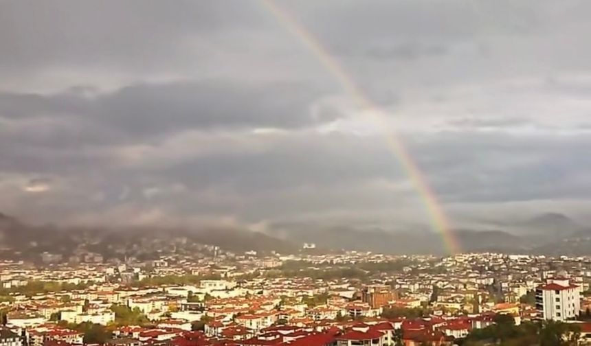 Bartın'da yağmur sonrası gökkuşağı!