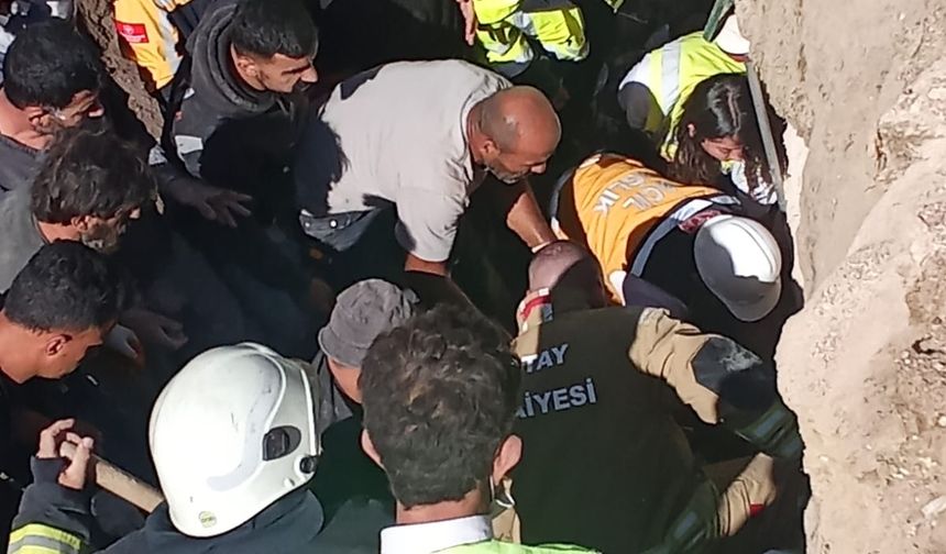 Göçük altında kalan işçi yaralandı