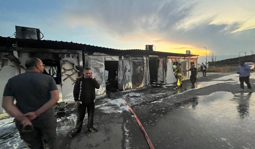 Kahramanmaraş’ta Konteyner Okulda Yangın