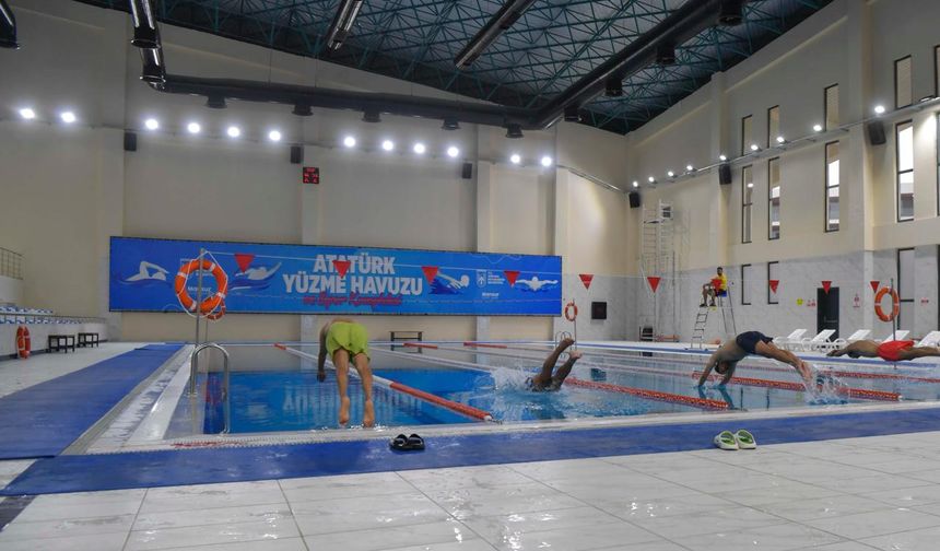 Sincan Atatürk Yüzme Havuzuna yoğun ilgi!