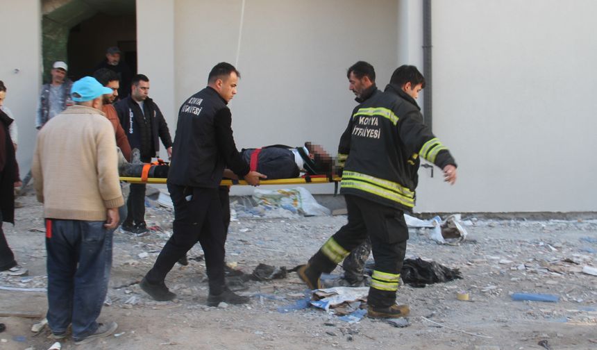 Konya'da 5 katlı inşaatın asansör boşluğuna düşen kişi yaralandı