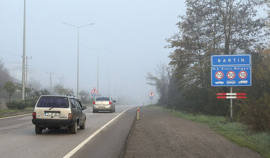 Bartın'da sis etkili oldu