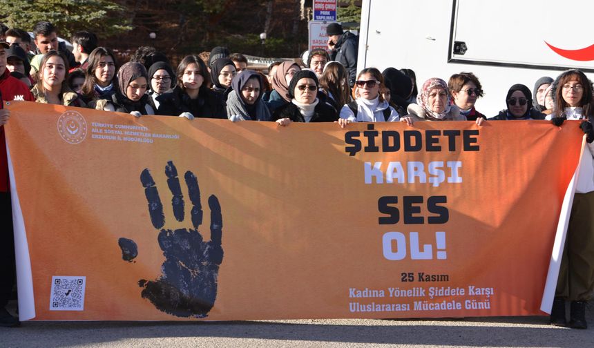 'Şiddete karşı tek yürek' yürüyüşü