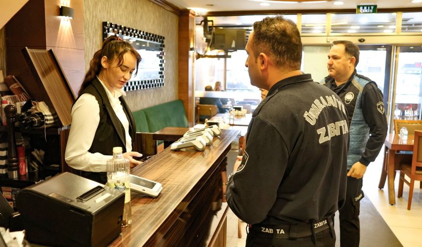 Zabıta ekiplerinden denetim