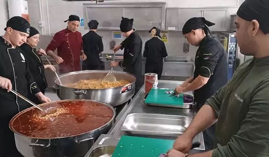 Meslek lisesinin kazanları ihtiyaç sahibi öğrenciler için!