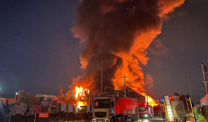 Kocaeli'de depoda yangın
