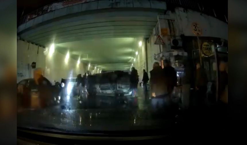 Kağıthane’de korkutan kaza