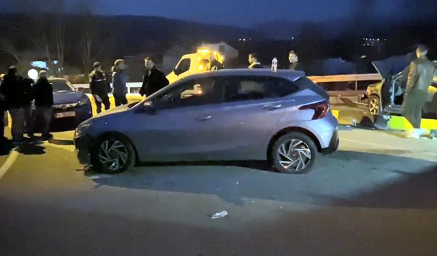 Kavşakta korkutan kaza