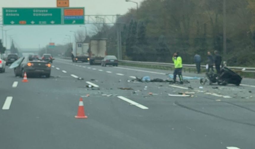 Sakarya'da feci kaza; 1 ölü, 1 yaralı