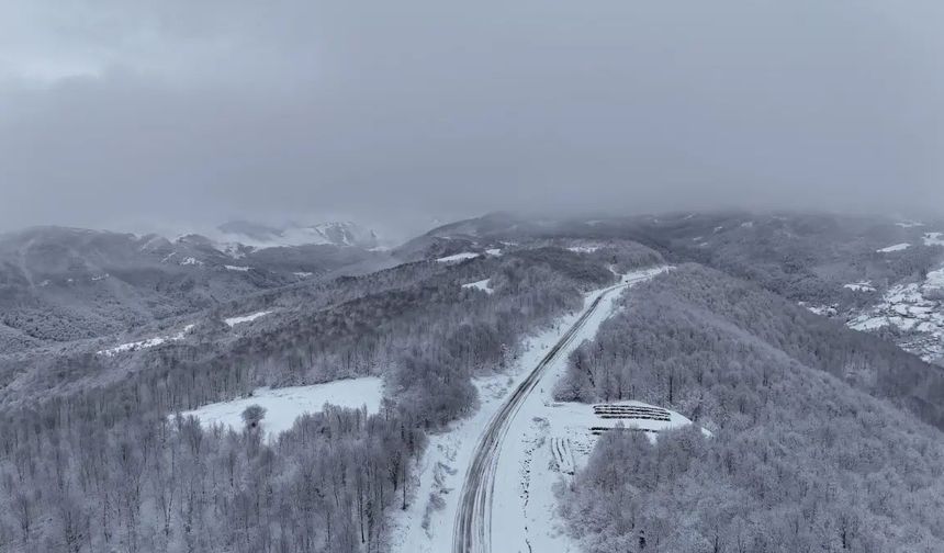Samsun'da kar yağışı