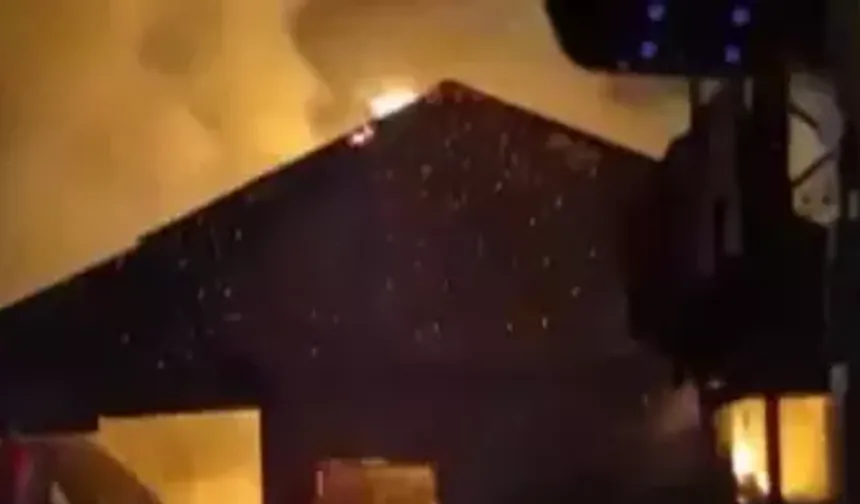 Ahırda yangın çıktı