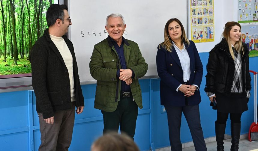 Başkan Şahin’den Kıbrısköy İlkokulu’na anlamlı ziyaret