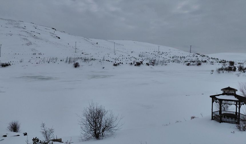 Dondurucu Soğuklar Göleti Buzla Kapladı