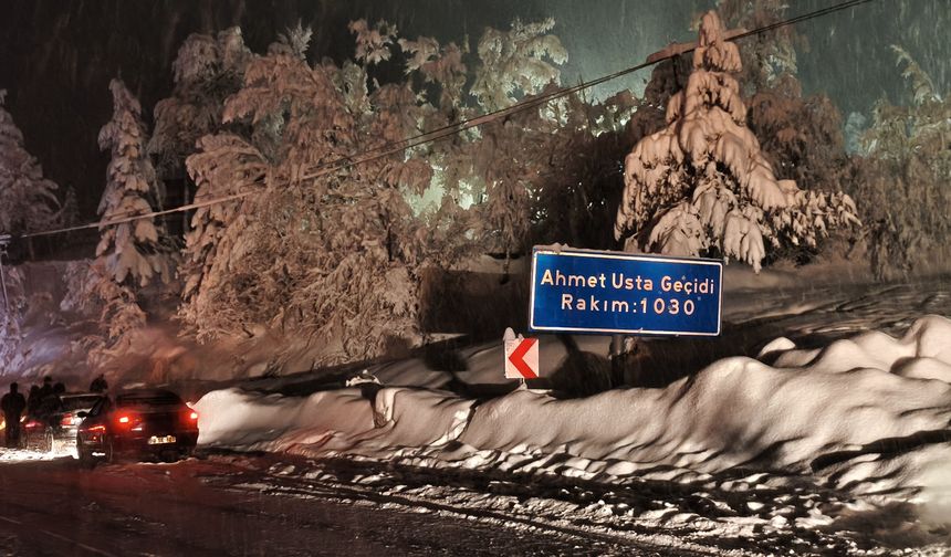 Karabük'te kar yağışı devam ediyor