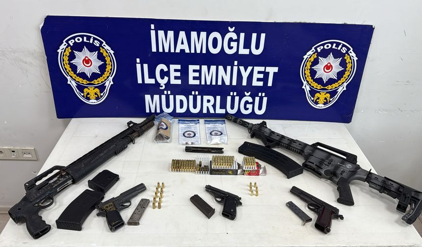 Adana’da ruhsatsız silah ve uyuşturucu operasyonu