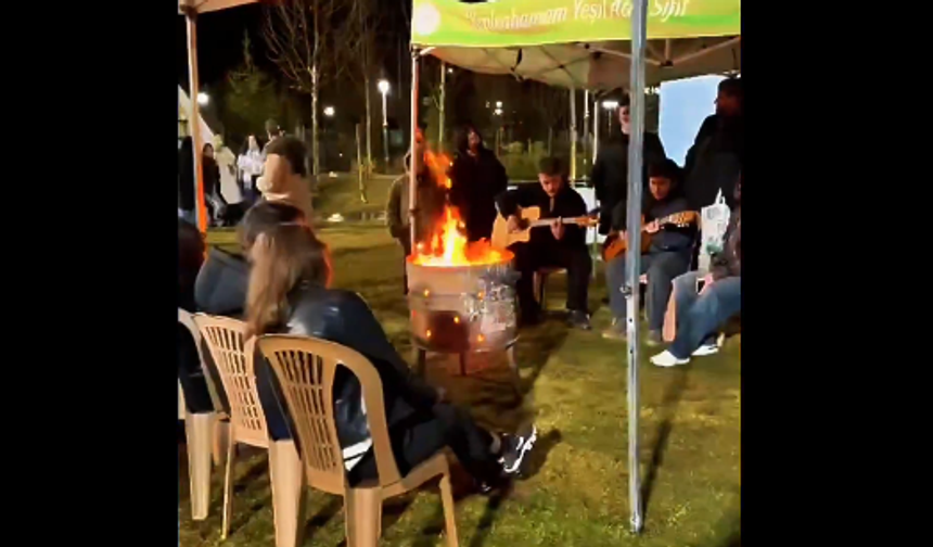 Kızılcahamam’da ateş başı konserine yoğun ilgi